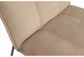 Fotoliu cu structură aurie WOOOD Fie, bej