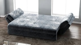 Canapea extensibilă dumonde cu ladă de depozitare si sezut confortabil din spuma high-density, Loana Euphoria Grafit 250x100 cm