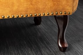 Pat de zi/ Canapea relax clasica stil englezesc Chesterfield galben mustar