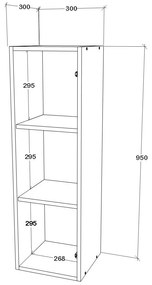 Soldat Kos, O Usa, Antracit, 30 x 30 x 95 cm