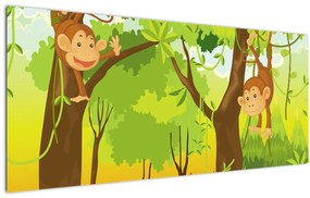 Tablou - Maimuțe (120x50 cm)