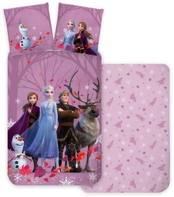 Disney Regatul de gheață Purple set lenjerie de pat pentru copii 100×135 cm, 40×60 cm