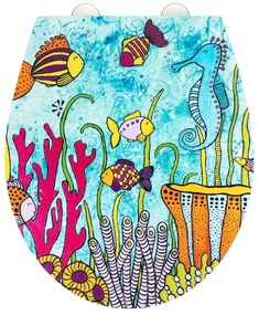 Capac WC 37 x 44,5 cm Easy-Close (cu închidere automată) Rollin'Art Ocean Life – Wenko