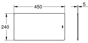 GROHE 40786K00 - Tocător din sticlă 450 × 240 × 19 mm negru