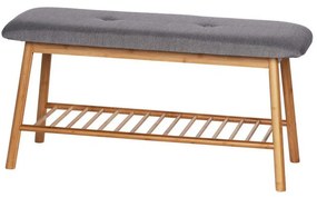 Bancă de hol cu raft pentru pantofi BAHARI, bambus, WENKO