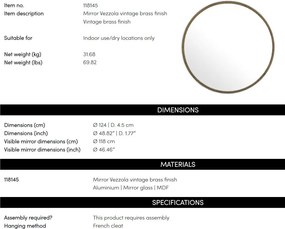 Oglinda decorativa design LUX Vezzola 124cm