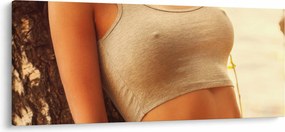 Tablou - Femeia lângă pom (120x50 cm)
