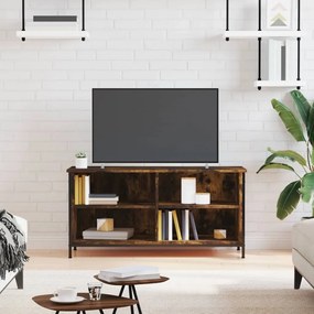vidaXL Comodă TV, stejar fumuriu, 100x40x50 cm, lemn prelucrat