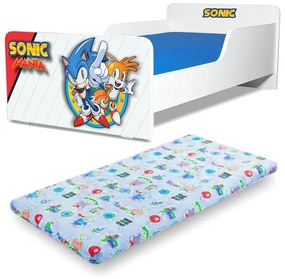 Pat copii Start Sonic 2-8 ani cu saltea inclusa
