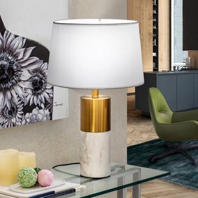 Veioza / Lampa de masa design lux elegant Lucian alba