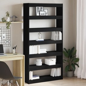 vidaXL Dulap pentru cărți Negru Lemn compozit