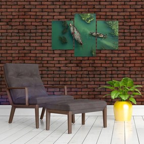 Tablou - Pescarii de pe râu (90x60 cm)