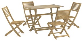 3214250 vidaXL Set mobilier de grădină, 5 piese, lemn masiv de acacia