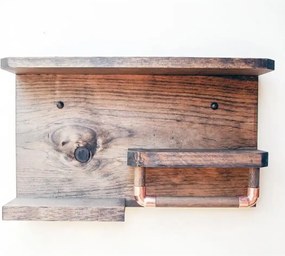 Suport prosoape baie,bucatarie din lemn,raft,serie wood, Homs 40 x 40 x 11 cm, 700011