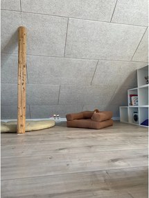 Fotoliu extensibil pentru copii cu taburet Karup Design Mini Cube Dark Grey