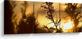 Tablou - Apus de soare (cu ceas) (90x30 cm)