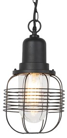Lampă suspendată rustică pentru exterior neagră IP44 - Guardado