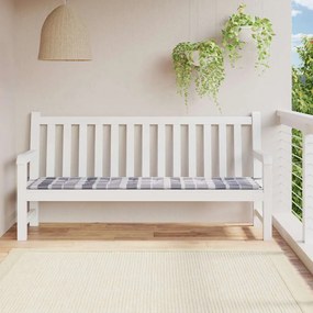 vidaXL Pernă bancă de grădină, gri carouri, 200x50x4cm, textil Oxford