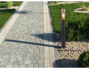 Lampă de exterior Globo 31588BC BOSTON 1xE27/23W/230V IP44 80 cm negru/cupru