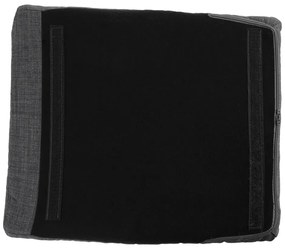 Fotoliu balansoar, material textil gri/lemn, HARPER