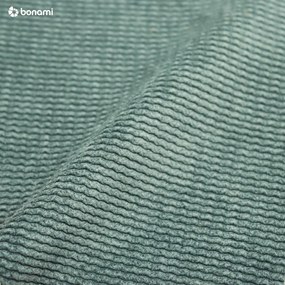 Canapea turcoaz extensibilă/cu spațiu de depozitare cu tapițerie din catifea reiată 215 cm Bjork – Bonami Selection