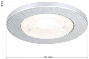 Set de 3 Spoturi LED incastrabile tavan ARTIST D-4,4cm argintiu