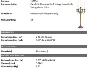 Suport lumanare design LUX Amarillo S