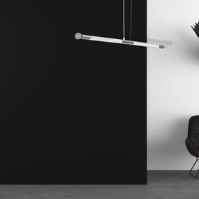 lustră pe cablu BASTONE WHITE 2xE14/40W/230V albă/crom lucios