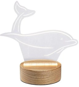 Veioză LED de masă pentru copii AKALI LED/2W/5V 3000K fag delfin Rabalux 76002