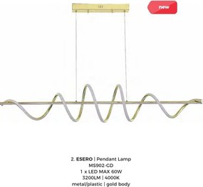Lustra suspendata LED ESERO auriu