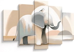 Tablou - Elefant în culori pastel (150x105 cm)