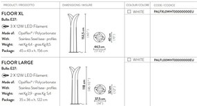 Lampadar modern design Art Deco realizat manual Las Palmas XL
