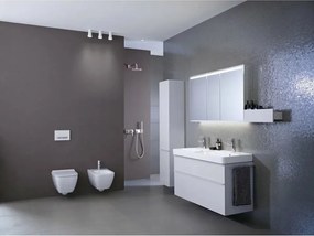 Lavoar dublu pe mobilier Geberit Smyle Square 120 cm fara orificiu baterie