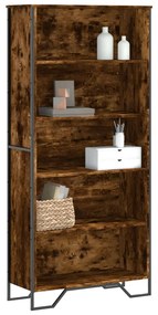 vidaXL Bibliotecă, stejar fumuriu, 80x31x169 cm, lemn prelucrat