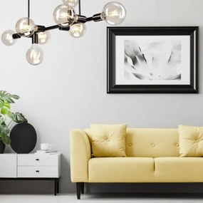 Lustră pe tijă ASTRID 8xE27/60W/230V neagră