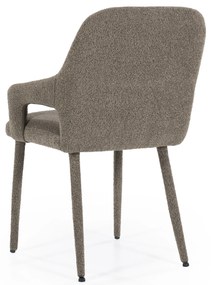 Scaun Fika din tesatura maro