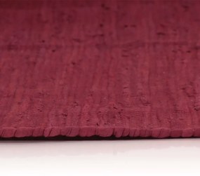 Covor Chindi tesut manual, bumbac, 120 x 170 cm, rosu burgund Burgundy, 120 x 170 cm