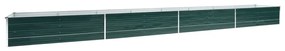 Strat inaltat de gradina, verde, 600x80x45 cm, otel galvanizat 1, Verde, 600 x 80 x 45 cm