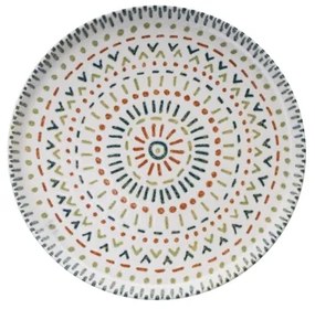 Set de veselă, 12 piese, multicolor, din porțelan