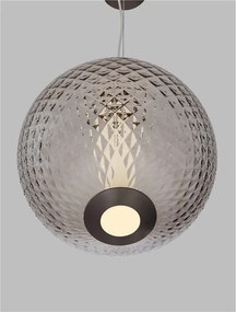 Lustra, Pendul LED, Sticla Maro Inchis, AORA, NVL-9191245