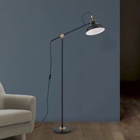 Lampadar/Lampa din metal reglabila stil vintage SCHILLER negru/patina