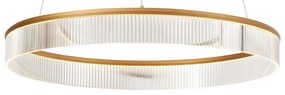 Lampa suspendată modernă alamă 78cm incl. LED cu 3 trepte de intensitate luminoasă - Anello Chandelier