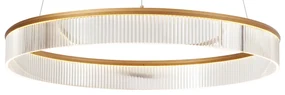 Lampa suspendată modernă alamă 78cm incl. LED cu 3 trepte de intensitate luminoasă - Anello Chandelier