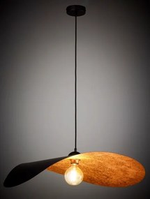 Lustră pe cablu LEAF 1xE27/15W/230V negru/cupru