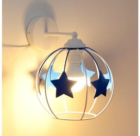 Lampă de perete pentru copii STARS 1xE27/15W/230V albastru/alb