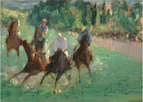 Tablou pe sticlă - Edouard Manet, At the Races, reproducere (70x50 cm)