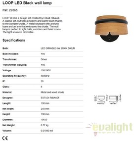Aplica perete LED dimabila design deosebit LOOP II 29565