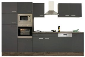 Mobilă de bucătărie Yorki 340, corp din stejar Yorki, cu față antracit satinat