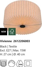 Lustra tavan, Plafoniera moderna cu abajur plisat Vivienne
