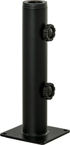 Outsunny Suport pentru Umbrelă de Terasă, Bază pentru Umbrelă pentru Patio, Ponton, Grădină și Curte, Negru | Aosom Romania